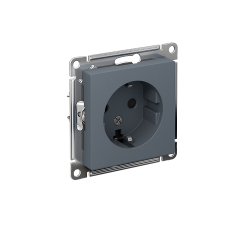 AtlasDesign Грифель Розетка с заземлением со шторками, 16А, механизм  ATN000745  SE