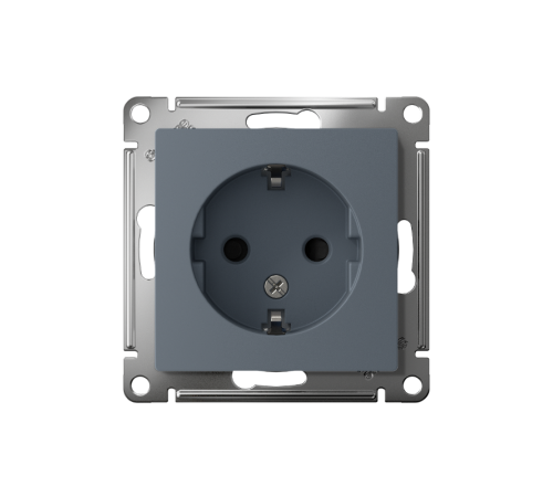 AtlasDesign Грифель Розетка с заземлением со шторками, 16А, механизм  ATN000745  SE