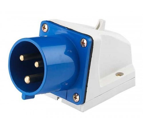 Вилка 523 стационарная 2Р+РЕ 32А 220В IP44   SQ0605-0014  TDM