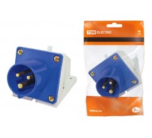 Вилка 523 стационарная 2Р+РЕ 32А 220В IP44   SQ0605-0014  TDM