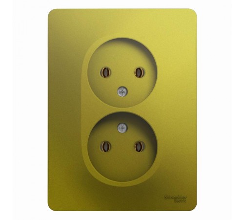 Glossa Фисташковый Розетка 2-ая без заземления (в сборе)  GSL001020  SE