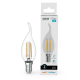 Лампа светодиодная   Filament Elementary Свеча на ветру 10W 670lm 4100К Е14 LED 1/10/100  42120  Gauss
