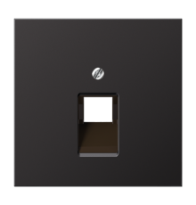 Крышка для одинарных телефонных и компьютерных розеток (UAE), фиксация винтом; металл; dark; Aluminium  AL2969-1UAD  Jung