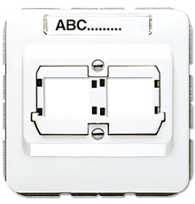 Крышка для гнезд Reichle de Massari полностью экранированных, 5-й категории, с полем для надписи; белая  CD569-21ACSWW  Jung