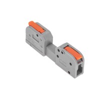 Клемма СМК 222-421R проходная разъемная 1 полюс серая 0,2-2,5/4мм (50 шт/уп)  07-5261  REXANT