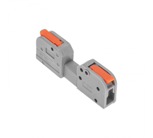 Клемма СМК 222-421R проходная разъемная 1 полюс серая 0,2-2,5/4мм (50 шт/уп)  07-5261  REXANT