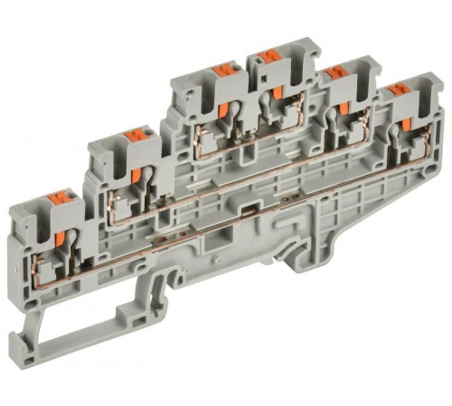 Колодка клеммная CP-ML 3 ур. 2,5мм2 серая  YCT23-00-3-K03-002  IEK