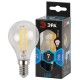 Лампа светодиодная F-LED P45-7W-840-E14 (филам, шар, 7Вт, нейтр, E14) (10/100/3000)  Б0049891  ЭРА