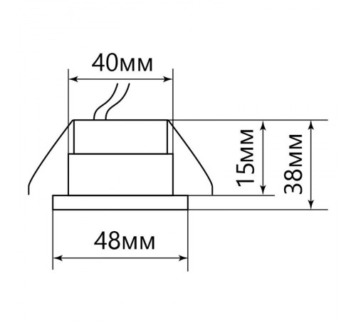 Светильник светодиодный встраиваемый для подсветки мебели LN003 3W 210 Lm 4000К хром  28772  FERON