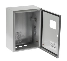  Щит с монтажной панелью металлический ЩМПг (окно)-04 IP54 (400х300x175) SIMPLE  Б0041663  ЭРА