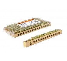 Шина "N" нулевая 8х12мм 14/2 (14групп/крепеж по краям)   SQ0801-0005  TDM