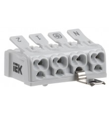 Клемма пружинная соединительная КСПнз4-2L+N+PE   UKZ-B06-4P-F1-E1-10  IEK