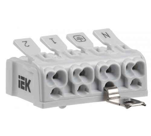 Клемма пружинная соединительная КСПнз4-2L+N+PE   UKZ-B06-4P-F1-E1-10  IEK