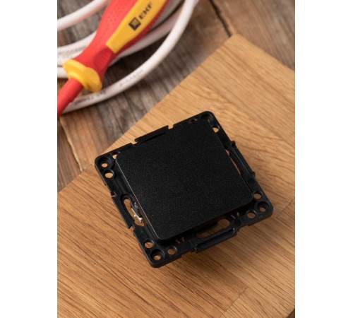 Стокгольм Механизм Выключателя 1-кл. проходного 10А черный PROxima  EZV10-025-10  EKF