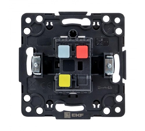 Стокгольм Механизм Выключателя 1-кл. проходного 10А черный PROxima  EZV10-025-10  EKF