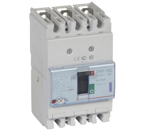 Автоматический выключатель DPX3 160 термомагнитный расцепитель 50кА 400В 3П 100А  420125  Legrand