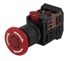 Кнопка управления  AE-22 "Грибок" с фикс.красн.d22мм 240В 1з+1р (10/400/3200)  Б0045629  ЭРА