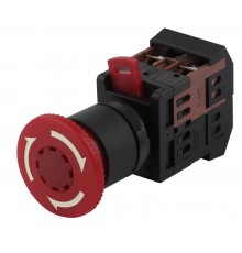 Кнопка управления  AE-22 "Грибок" с фикс.красн.d22мм 240В 1з+1р (10/400/3200)  Б0045629  ЭРА