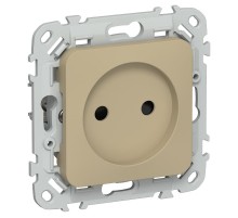 FLITE Розетка без заземления со шторками быстрозажимные клеммы 10А РСш01-1-ФлХ хаки  FI-R13-10-1-K59  IEK