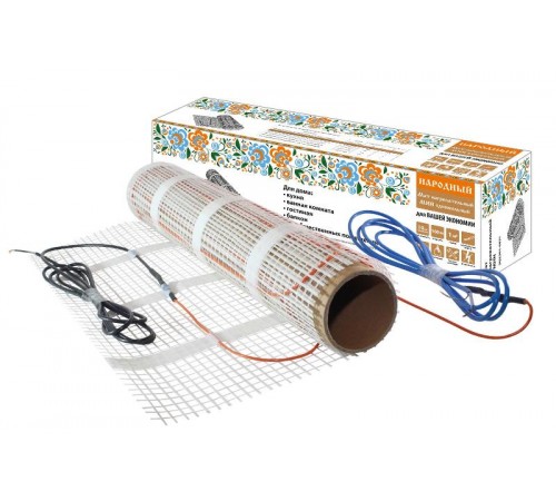 Мат нагревательный МНН одножильный, 1 кв. м, 160 Вт, Народный  SQ2501-0031  TDM