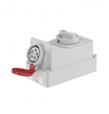 Розетка наруж. уст. с механической блокировкой и боковым расположением разъема IP44 16А 3P+E+N 400В  DIS5601687  DKC