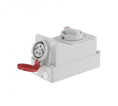 Розетка наружной уст. с мех-ой блокировкой и боковым расположением разъема IP44 32А 3P+E+N 400В  DIS5603287  DKC