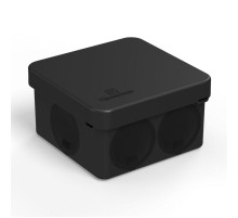Коробка распределительная 70х70х40мм IP66 6 вводов черная для прямого монтажа двухкомпонентная безгалоген (HF) (150шт/кор)  60-0200-9005  Промрукав
