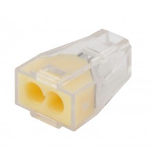 Строительно-монтажная клемма СМК NO-222-21 модель 102 2 отверстия 1.0-2.5мм2 (уп.100шт.)  Б0033395  ЭРА