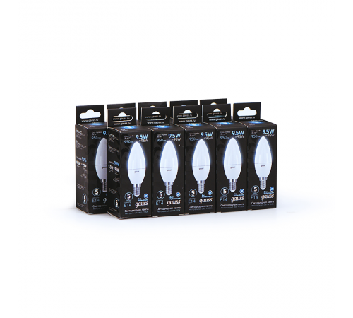Лампа светодиодная LED 9.5Вт E14 220В 4100К Candle (свеча)  103101210  Gauss