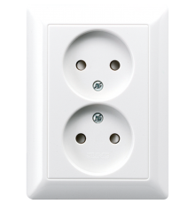 Сдвоенная розетка в одну монтажную коробку AS5010KIUWW Jung