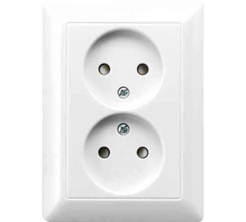 Сдвоенная розетка в одну монтажную коробку AS5010KIUWW Jung