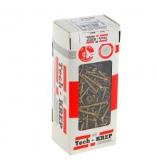 Саморезы универсальные 40х4,5 мм (200 шт) желтые - коробка с окном ( 0,563 кг)  102254  Tech-KREP