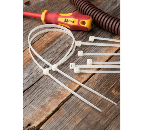 Хомут P6.6 стандартный (б), 4.8x380 (100шт) FlexLock PROxima  plc-fl-ctsw-4.8x380  EKF