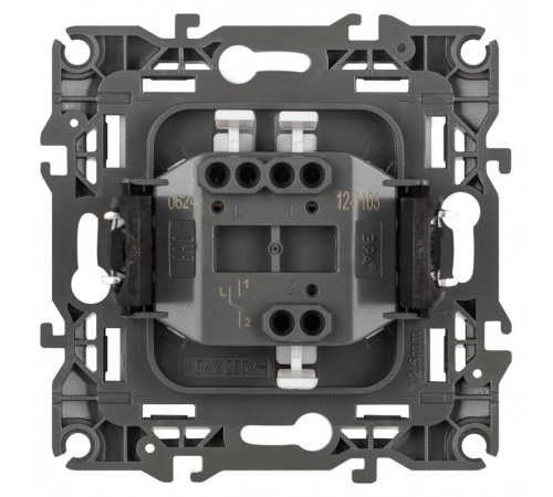 Переключатель ЭРА Серия 12 12-1103-16 , 10АХ-250В, титан   Б0065720  ЭРА