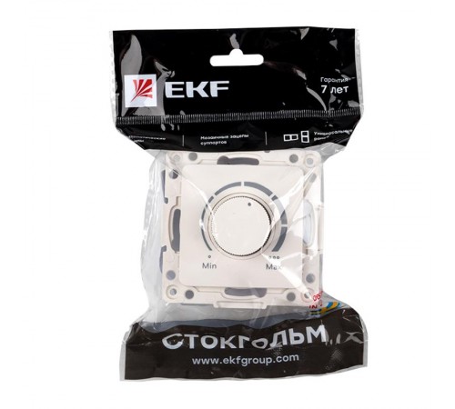 Стокгольм Механизм Светорегулятора 600W 220В белый PROxima  EYD06-101-10  EKF