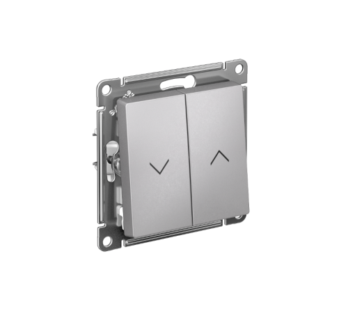 AtlasDesign Алюминий Выключатель 2-клавишный Жалюзи, 10А, механизм  ATN000319  SE