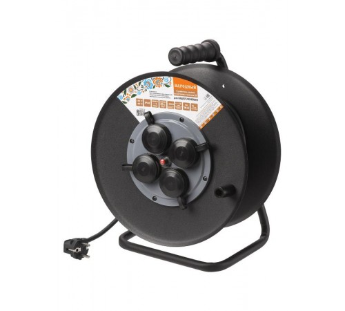 Удлинитель силовой УХз16-004 (метал. катушка, А3, 4 места IP44/30 м КГ 4000 Вт) Народный  SQ1307-0170  TDM