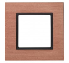 14-5201-14 Рамка на 1 пост, металл, Эра Elegance, медь+антр  Б0034544  ЭРА