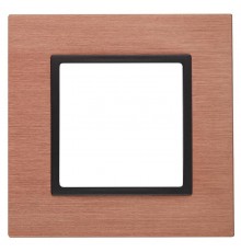 14-5201-14 Рамка на 1 пост, металл, Эра Elegance, медь+антр  Б0034544  ЭРА