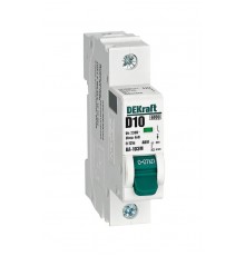 Выключатель автоматический без теплозащиты однополюсный ВА-103М 1P 10А характеристика D 6кА  12537DEK  Dekraft