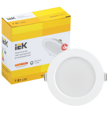 Светильник светодиодный ДВО 1611 белый круг 7Вт 3000К IP20  LDVO0-1611-07-3000-K01  IEK
