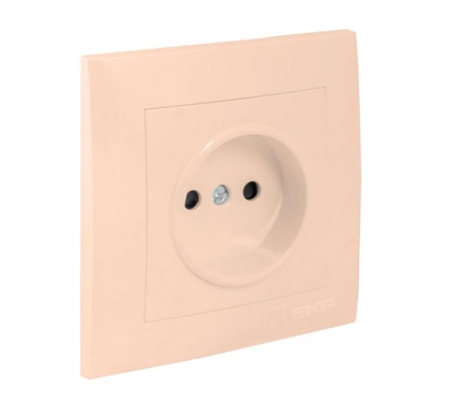 Валенсия розетка 1-местная б/з 10А кремовая с защ. штор. EKF PROxima   EWR10-022-20   EKF
