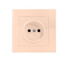 Валенсия розетка 1-местная б/з 10А кремовая с защ. штор. EKF PROxima   EWR10-022-20   EKF