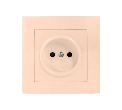 Валенсия розетка 1-местная б/з 10А кремовая с защ. штор. EKF PROxima   EWR10-022-20   EKF