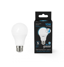Лампа светодиодная A60 10W 920lm 6500K Е27 шаг. диммирование LED 1/10/50  102502310-S  Gauss