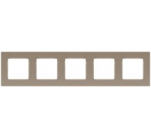 Рамка для розеток и выключателей  Серия 12 12-5205-04 на 5 постов,  Классик, шампань  Б0067773  ЭРА