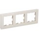 BRITE Рамка 3-ая РУ-3-2-БрВа стекло ванильный  BR-M32-G-K10  IEK