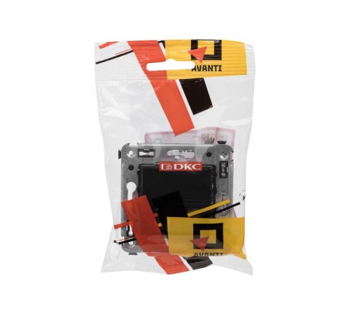 Розетка телефонная в стену одинарная, "Avanti", "Черный квадрат"  4402313  DKC