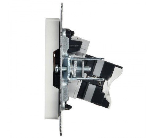 BRITE Розетка двойная RJ11+RJ45 кат.5E РК/Т12-БрБ белый  BR-KT20-O-1-K01  IEK