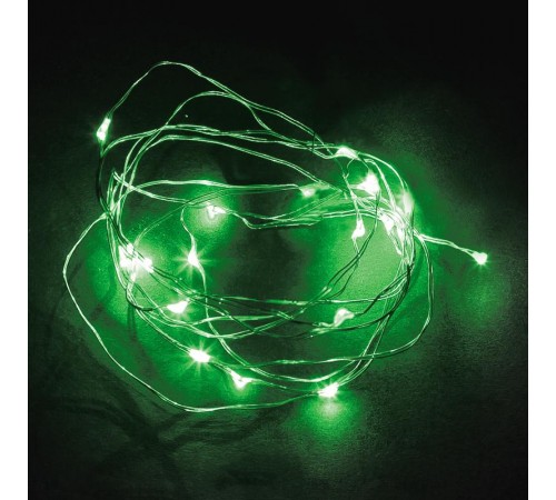 Светодиодная гирлянда CL570 линейная зеленый 2м + 0.5м с питанием от батареек  32366  Feron